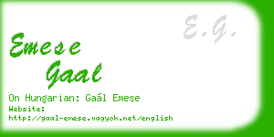emese gaal business card